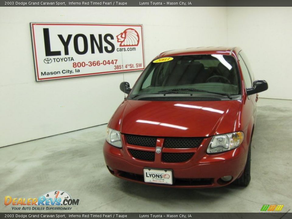2003 Dodge Grand Caravan Sport Inferno Red Tinted Pearl / Taupe Photo #27
