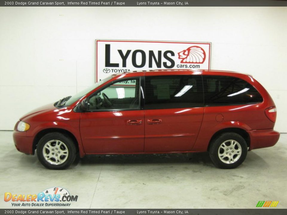 2003 Dodge Grand Caravan Sport Inferno Red Tinted Pearl / Taupe Photo #28
