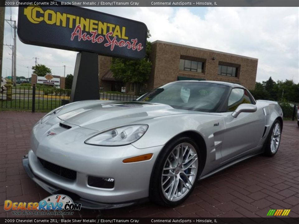 2009 Chevrolet Corvette ZR1 Blade Silver Metallic / Ebony/Titanium Gray Photo #1