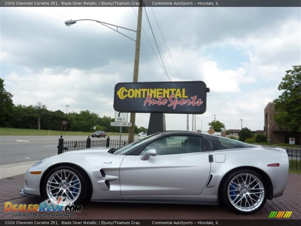 2009 Chevrolet Corvette ZR1 Blade Silver Metallic / Ebony/Titanium Gray Photo #2