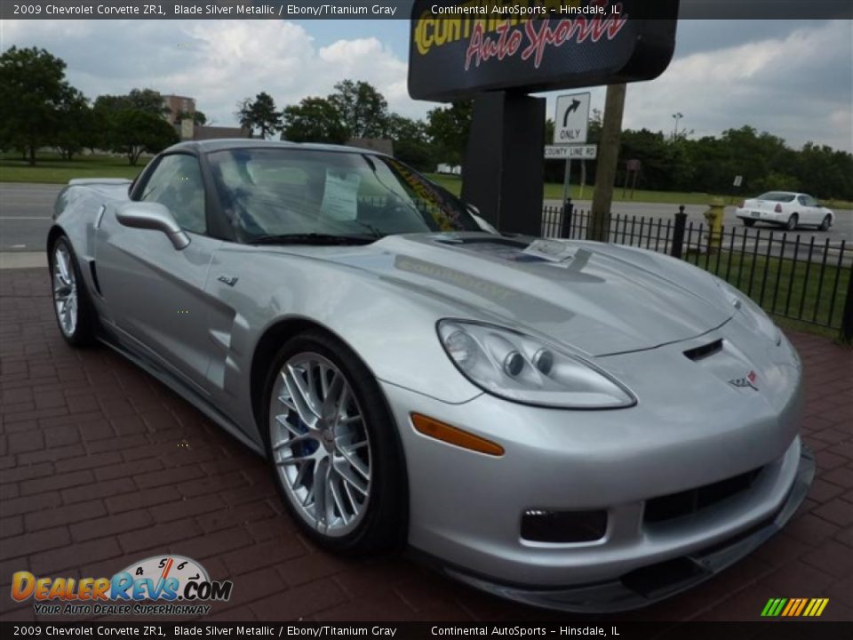 2009 Chevrolet Corvette ZR1 Blade Silver Metallic / Ebony/Titanium Gray Photo #6