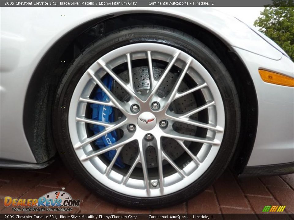 2009 Chevrolet Corvette ZR1 Blade Silver Metallic / Ebony/Titanium Gray Photo #13