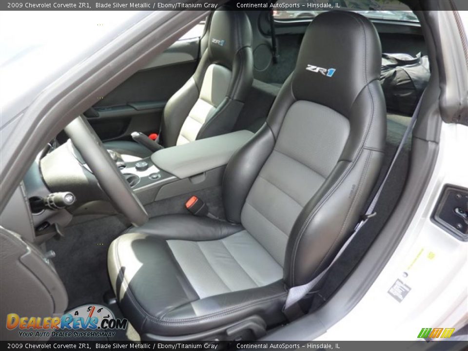 2009 Chevrolet Corvette ZR1 Blade Silver Metallic / Ebony/Titanium Gray Photo #15