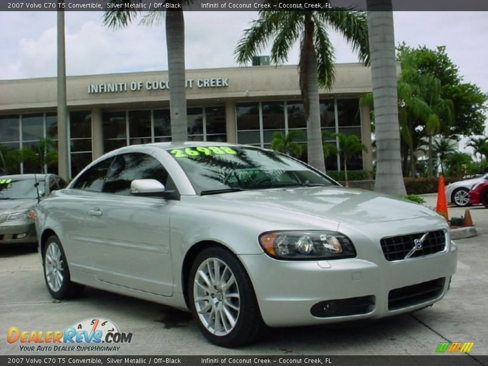 2007 Volvo C70 T5 Convertible Silver Metallic / Off-Black Photo #1