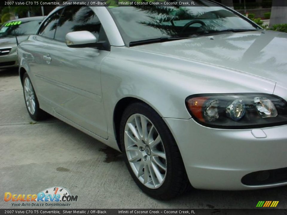 2007 Volvo C70 T5 Convertible Silver Metallic / Off-Black Photo #2