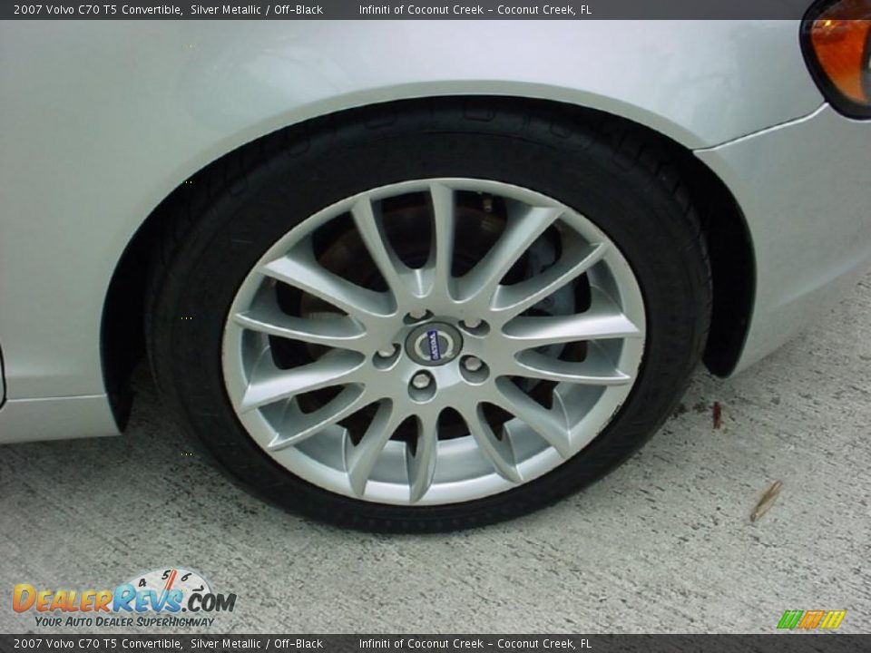 2007 Volvo C70 T5 Convertible Silver Metallic / Off-Black Photo #3