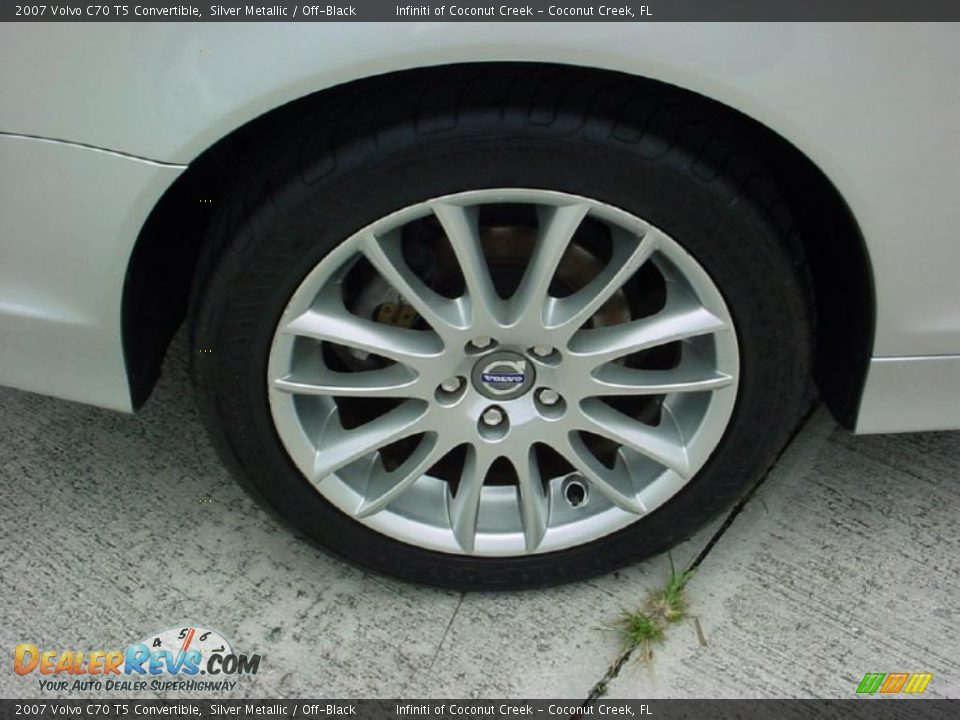 2007 Volvo C70 T5 Convertible Silver Metallic / Off-Black Photo #4