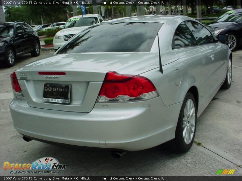 2007 Volvo C70 T5 Convertible Silver Metallic / Off-Black Photo #6