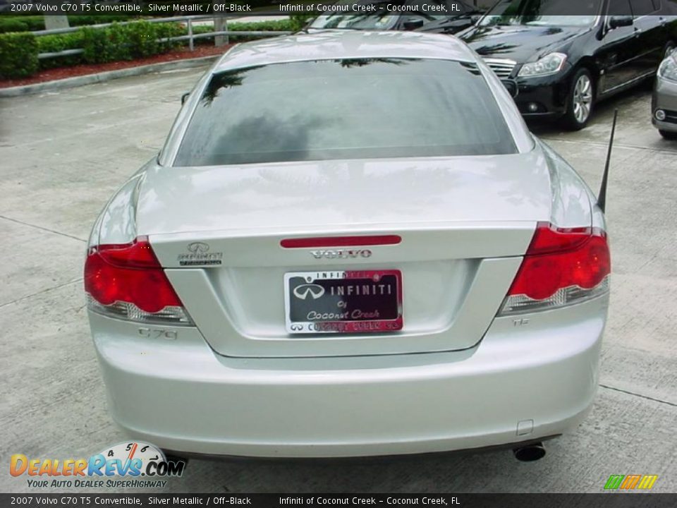 2007 Volvo C70 T5 Convertible Silver Metallic / Off-Black Photo #7