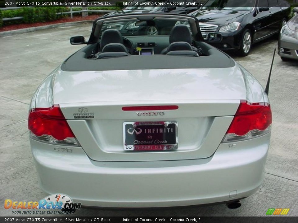 2007 Volvo C70 T5 Convertible Silver Metallic / Off-Black Photo #8