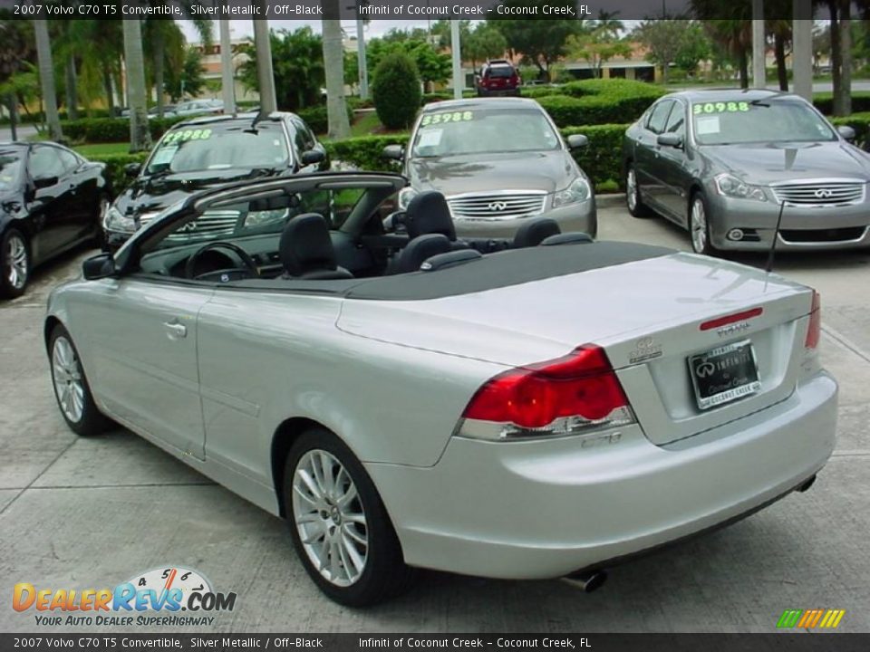 2007 Volvo C70 T5 Convertible Silver Metallic / Off-Black Photo #9