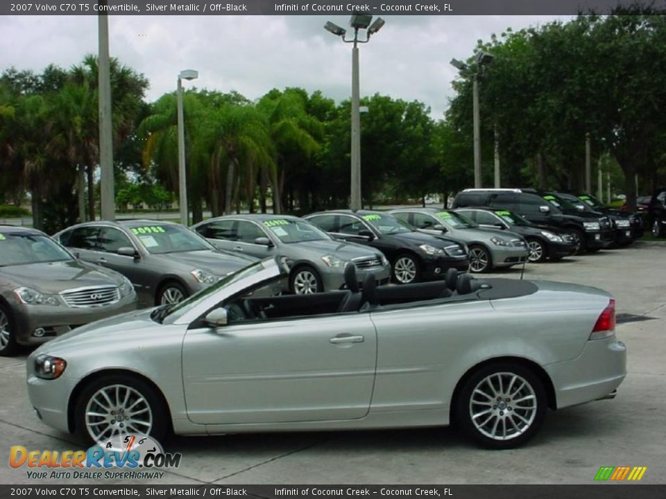 2007 Volvo C70 T5 Convertible Silver Metallic / Off-Black Photo #10