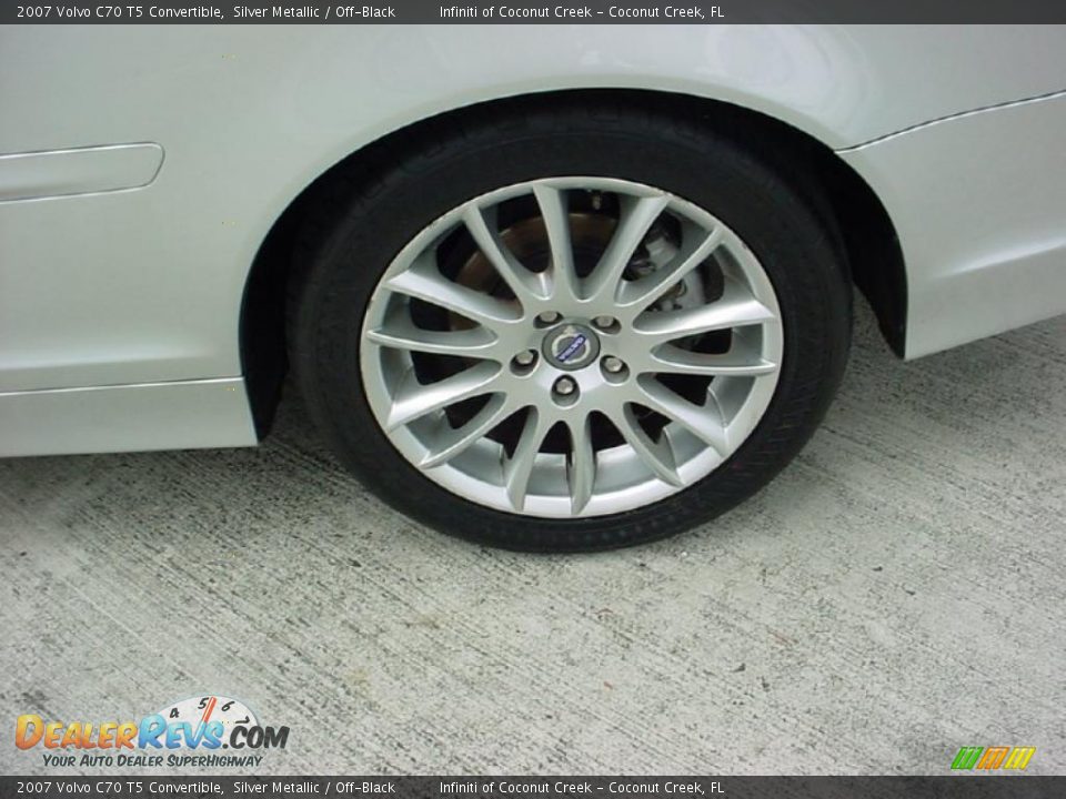 2007 Volvo C70 T5 Convertible Silver Metallic / Off-Black Photo #11