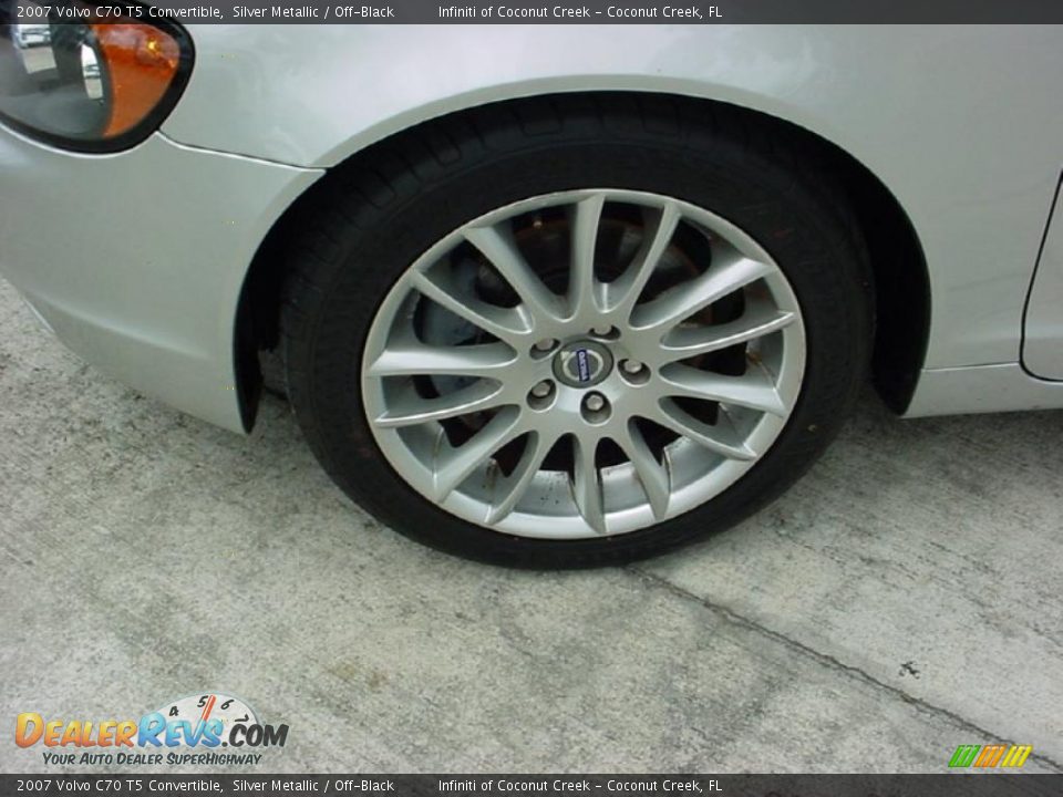 2007 Volvo C70 T5 Convertible Silver Metallic / Off-Black Photo #12