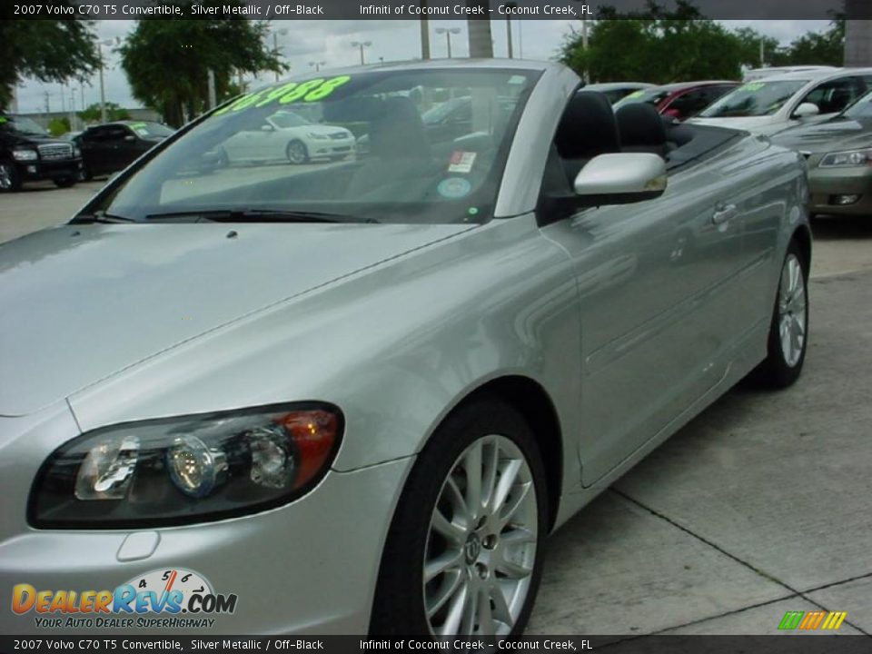 2007 Volvo C70 T5 Convertible Silver Metallic / Off-Black Photo #13