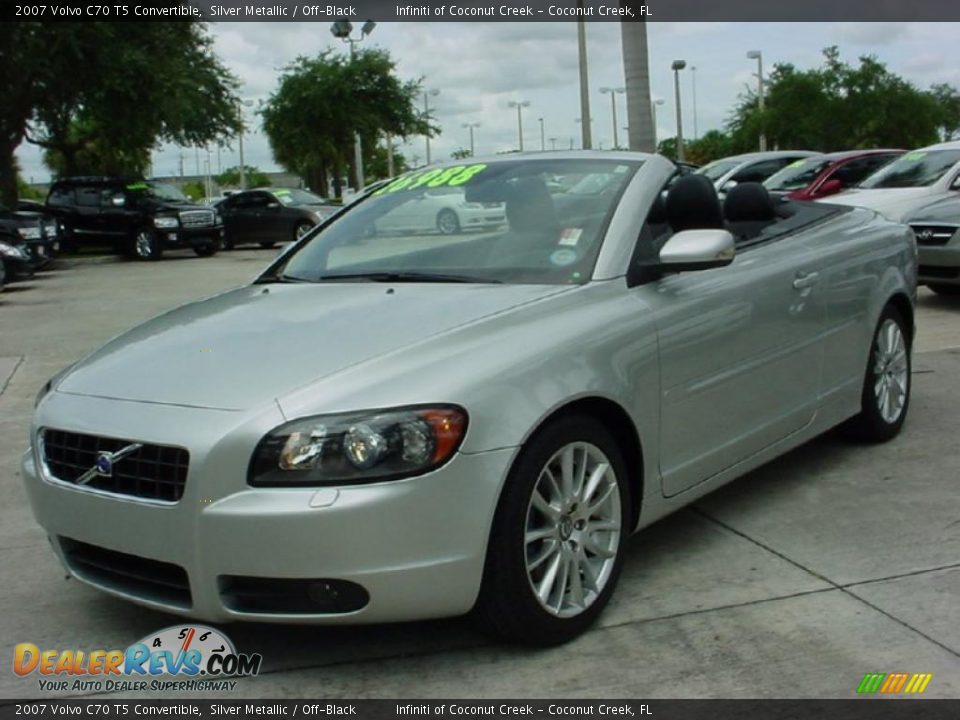 2007 Volvo C70 T5 Convertible Silver Metallic / Off-Black Photo #14