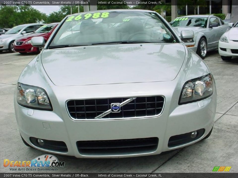 2007 Volvo C70 T5 Convertible Silver Metallic / Off-Black Photo #15