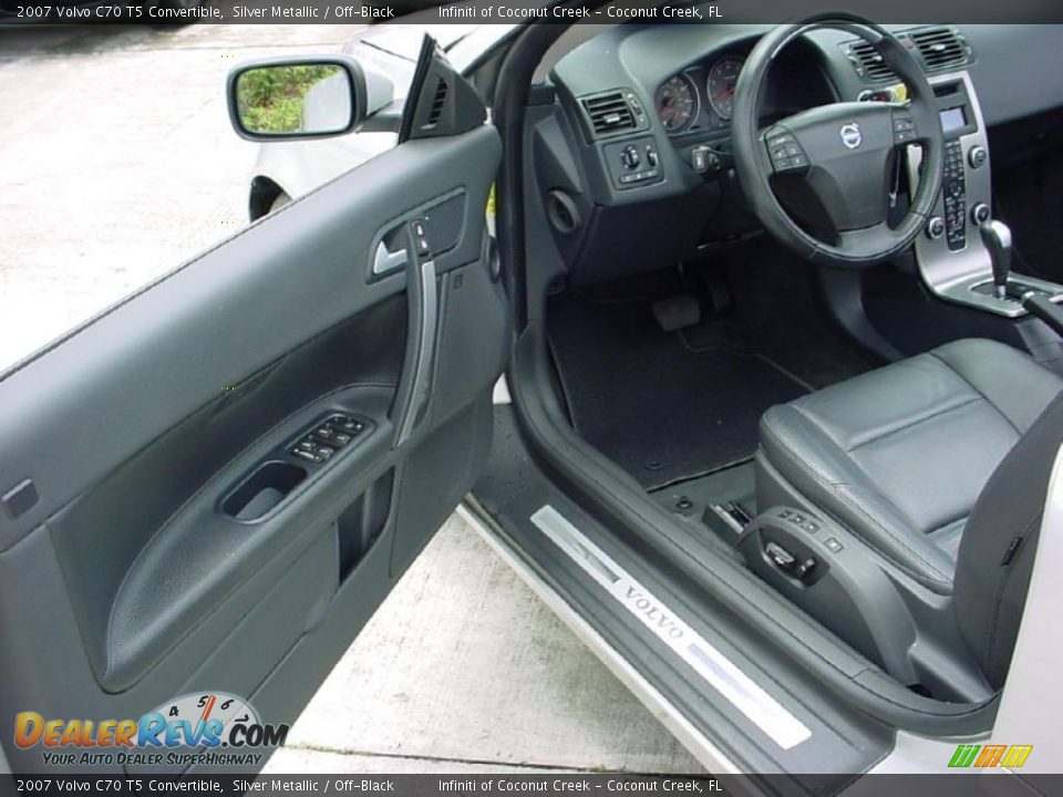 2007 Volvo C70 T5 Convertible Silver Metallic / Off-Black Photo #16