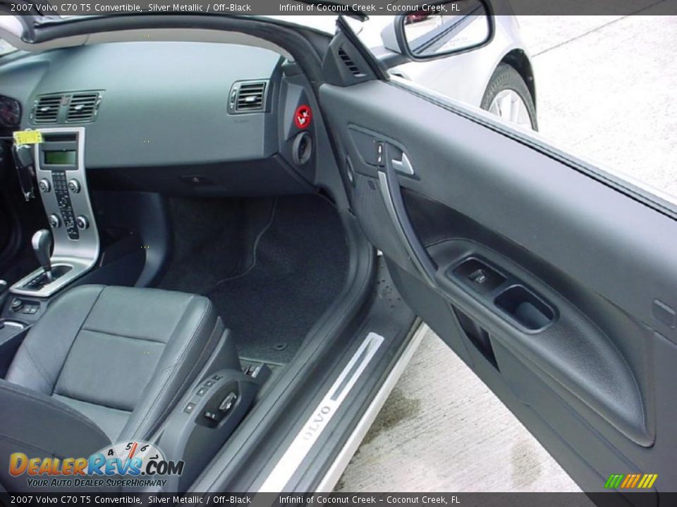 2007 Volvo C70 T5 Convertible Silver Metallic / Off-Black Photo #19