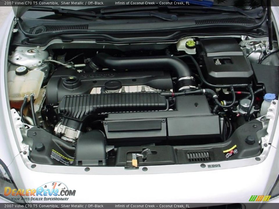 2007 Volvo C70 T5 Convertible Silver Metallic / Off-Black Photo #24