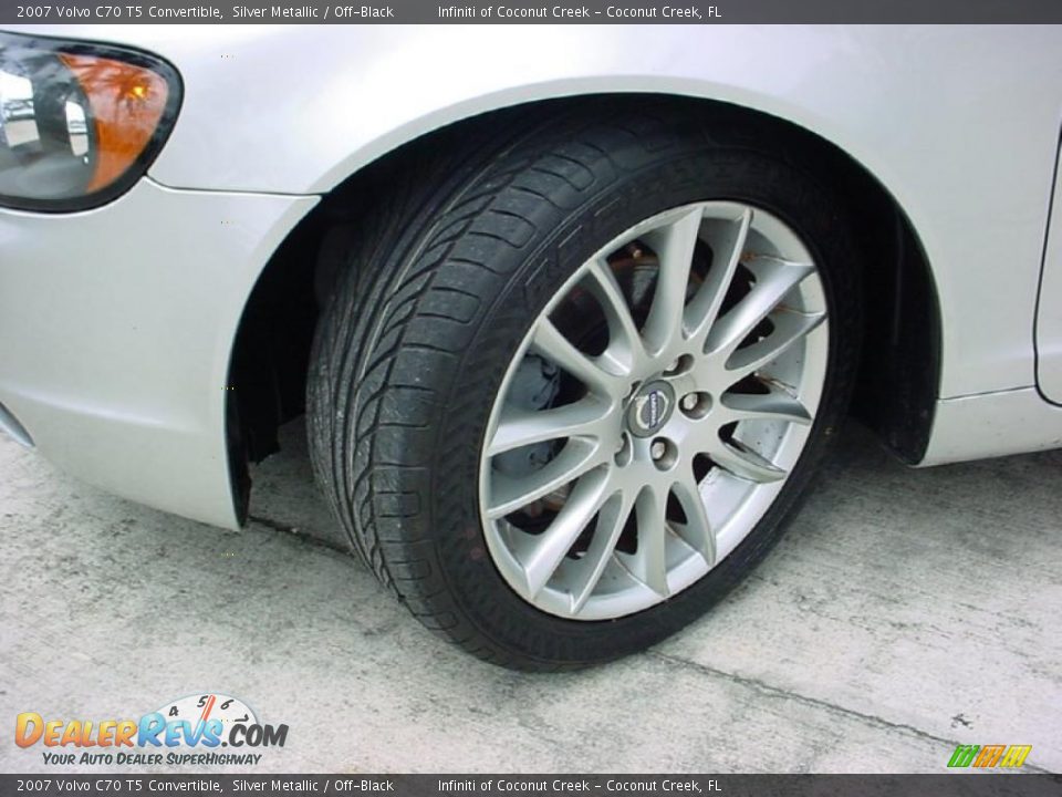 2007 Volvo C70 T5 Convertible Silver Metallic / Off-Black Photo #26