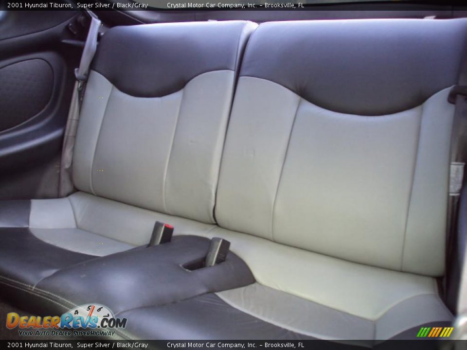 2001 Hyundai Tiburon Super Silver / Black/Gray Photo #5