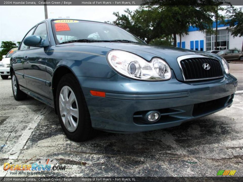 2004 Hyundai Sonata Celadon Green / Beige Photo #1