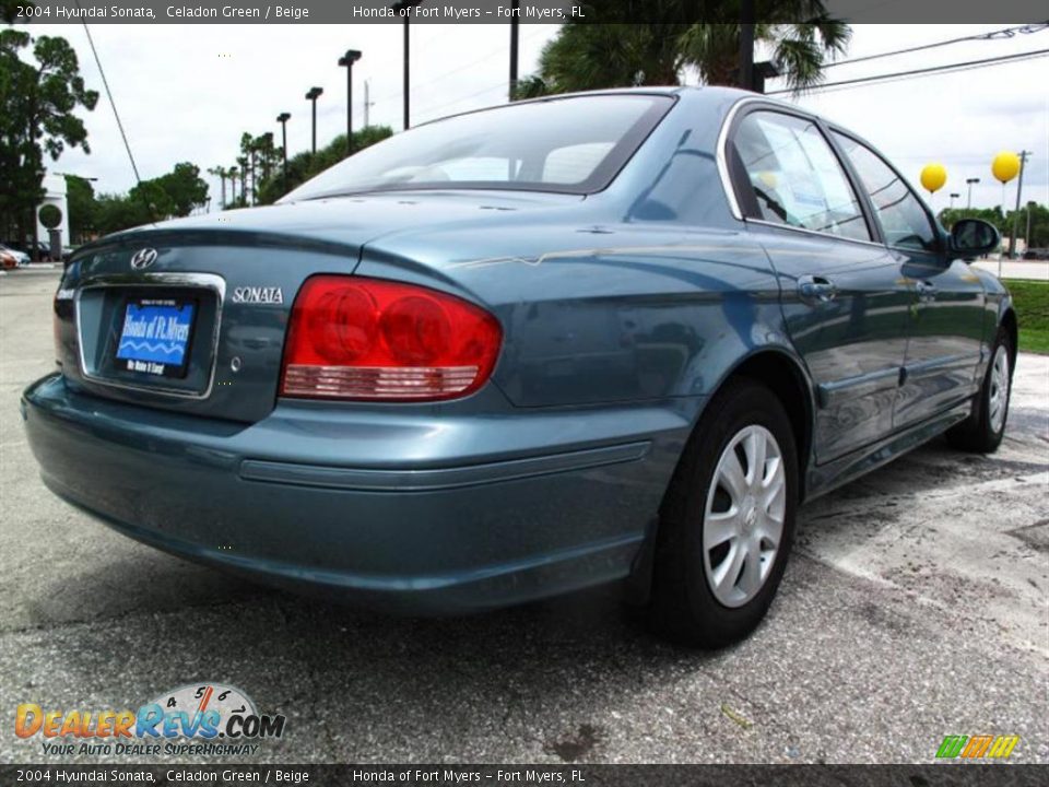 2004 Hyundai Sonata Celadon Green / Beige Photo #3