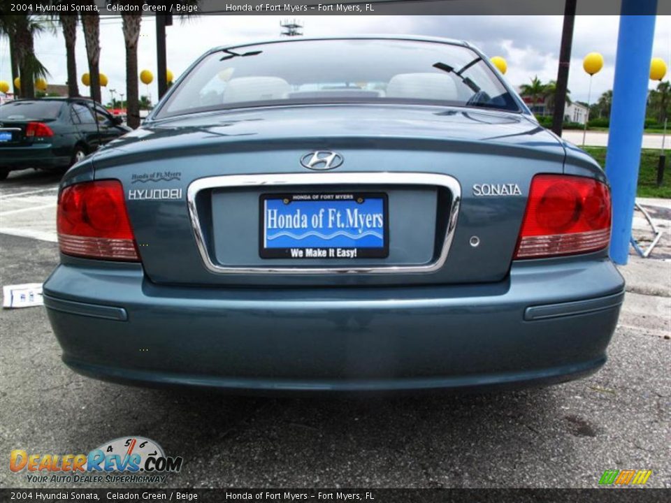 2004 Hyundai Sonata Celadon Green / Beige Photo #4