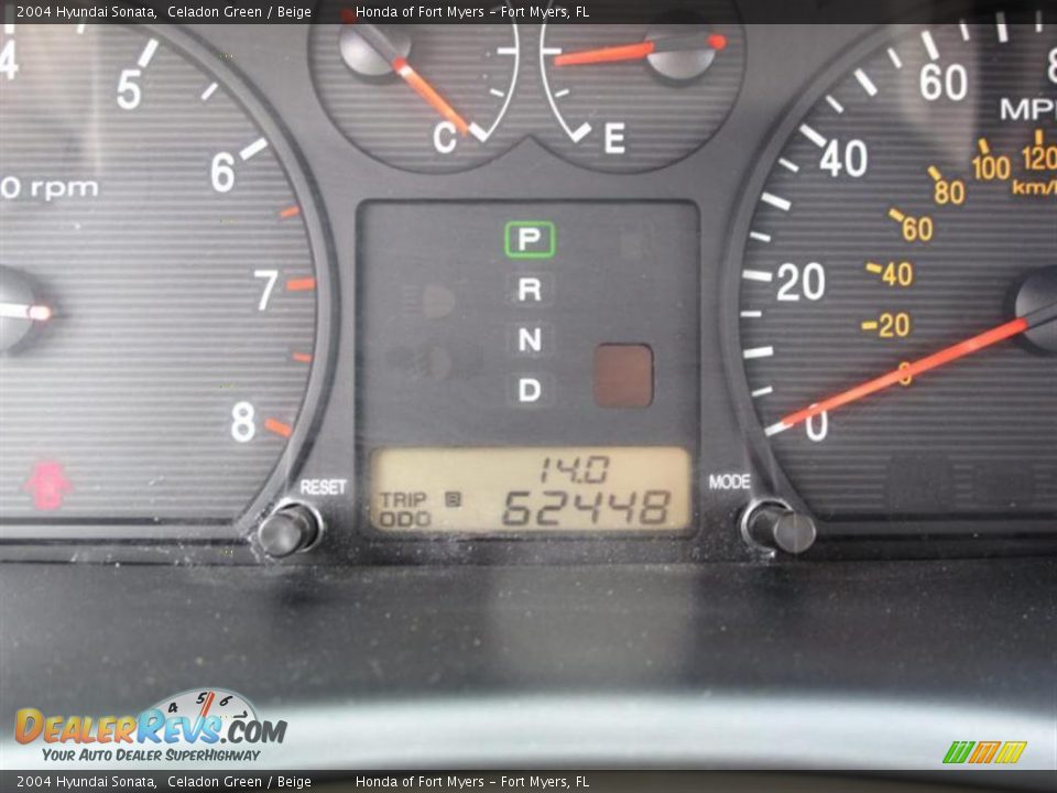 2004 Hyundai Sonata Celadon Green / Beige Photo #18