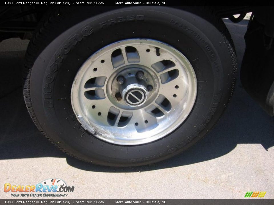 1993 Ford Ranger XL Regular Cab 4x4 Vibrant Red / Grey Photo #6