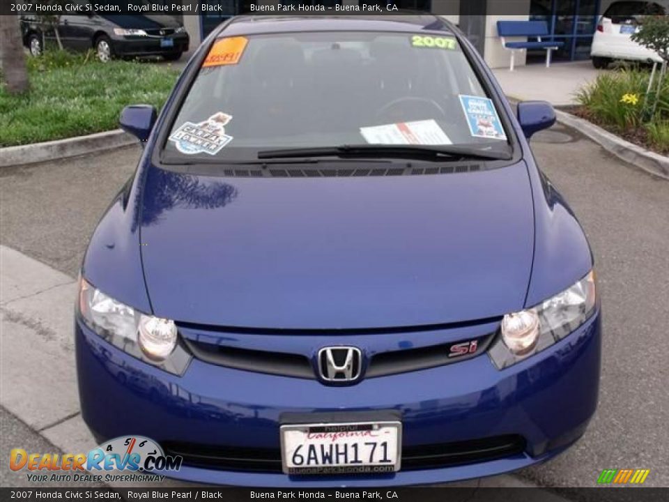 2007 Honda Civic Si Sedan Royal Blue Pearl / Black Photo #2