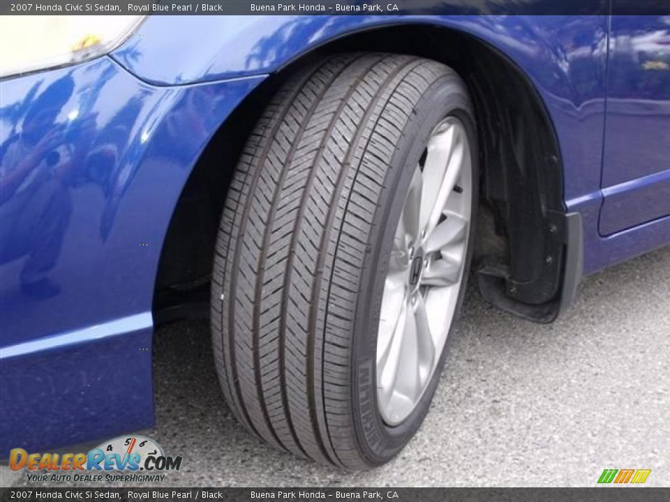 2007 Honda Civic Si Sedan Royal Blue Pearl / Black Photo #10