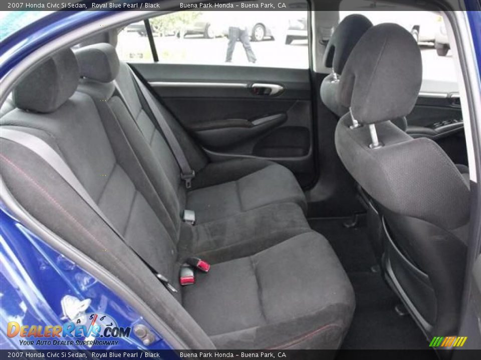 2007 Honda Civic Si Sedan Royal Blue Pearl / Black Photo #11