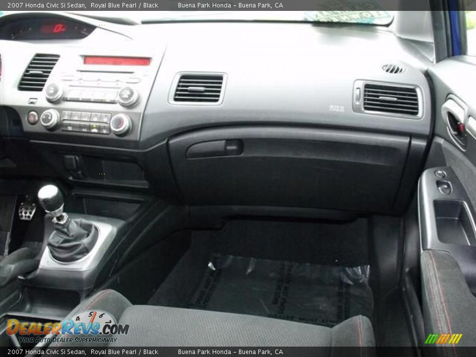 2007 Honda Civic Si Sedan Royal Blue Pearl / Black Photo #12