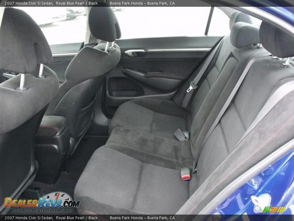 2007 Honda Civic Si Sedan Royal Blue Pearl / Black Photo #16