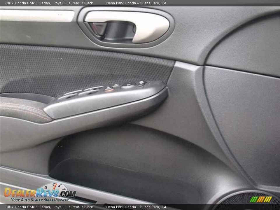2007 Honda Civic Si Sedan Royal Blue Pearl / Black Photo #19