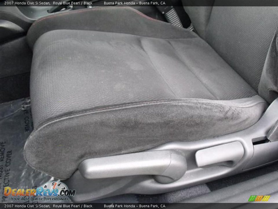 2007 Honda Civic Si Sedan Royal Blue Pearl / Black Photo #20
