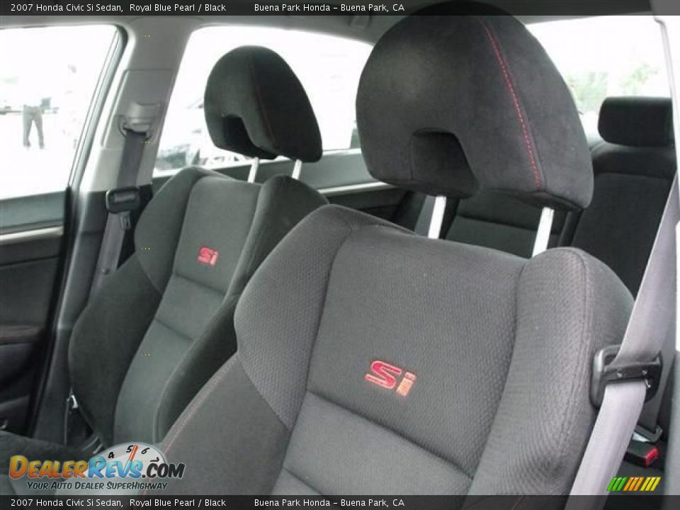 2007 Honda Civic Si Sedan Royal Blue Pearl / Black Photo #21