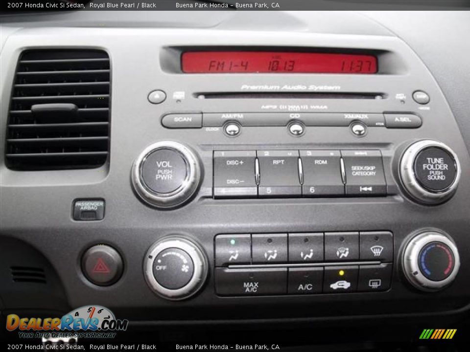 2007 Honda Civic Si Sedan Royal Blue Pearl / Black Photo #23