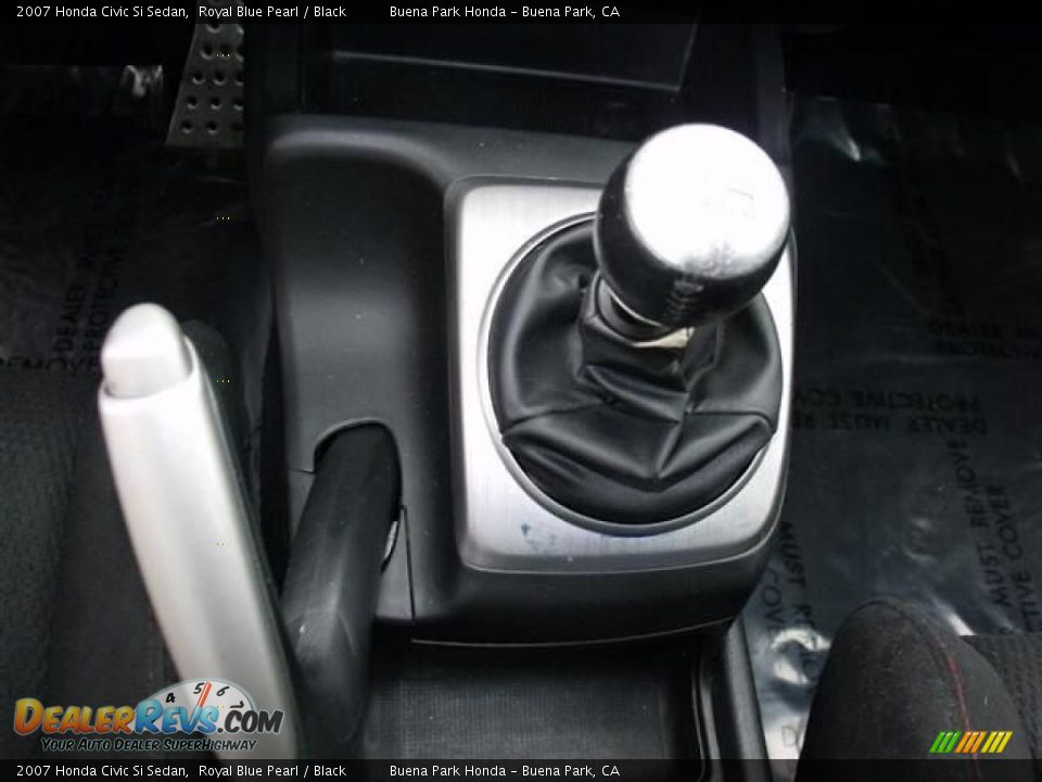 2007 Honda Civic Si Sedan Royal Blue Pearl / Black Photo #24