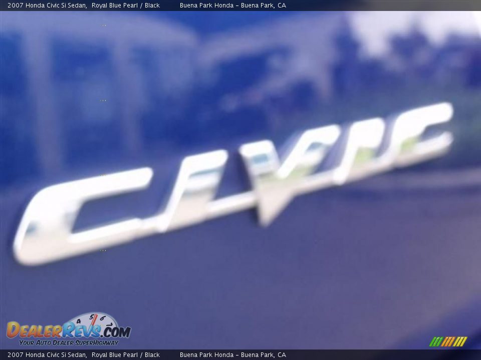 2007 Honda Civic Si Sedan Royal Blue Pearl / Black Photo #28
