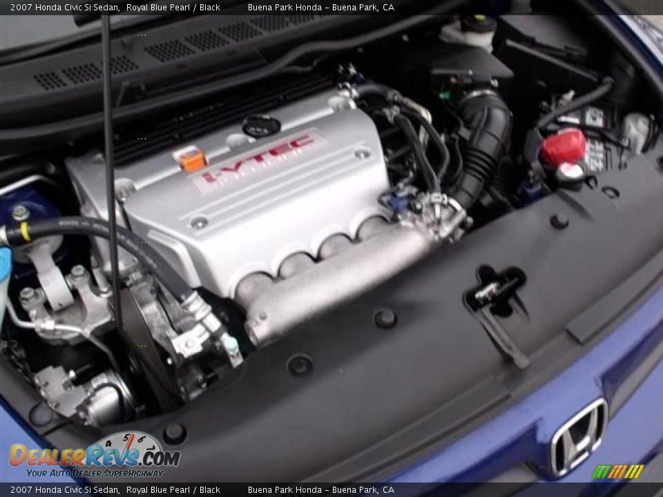 2007 Honda Civic Si Sedan Royal Blue Pearl / Black Photo #30