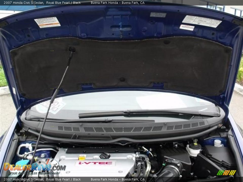 2007 Honda Civic Si Sedan Royal Blue Pearl / Black Photo #32