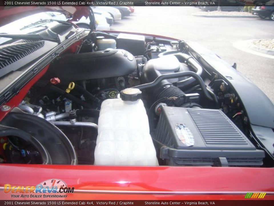 2001 Chevrolet Silverado 1500 LS Extended Cab 4x4 Victory Red / Graphite Photo #20