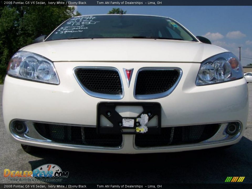 2008 Pontiac G6 V6 Sedan Ivory White / Ebony Black Photo #3