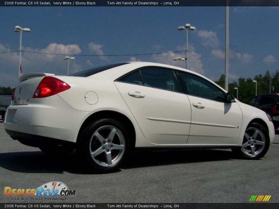 2008 Pontiac G6 V6 Sedan Ivory White / Ebony Black Photo #6