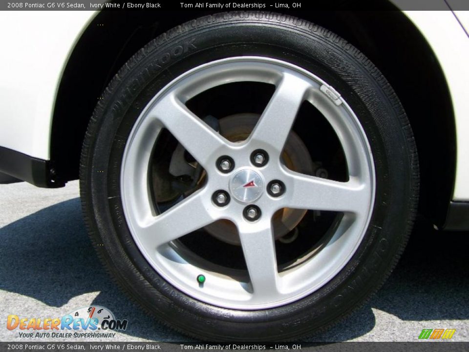 2008 Pontiac G6 V6 Sedan Ivory White / Ebony Black Photo #7