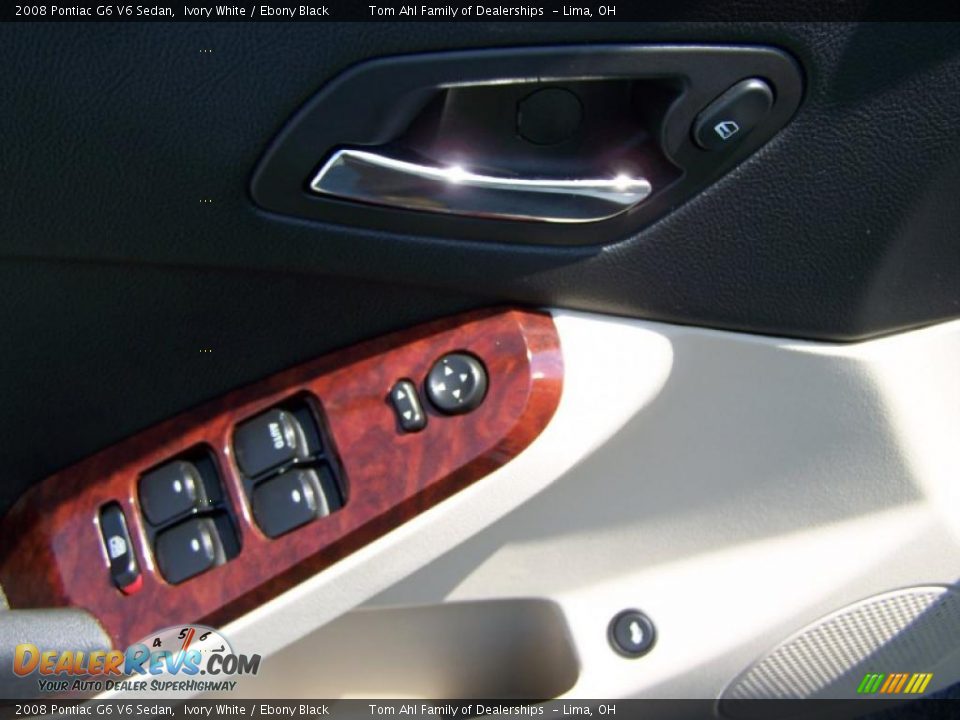 2008 Pontiac G6 V6 Sedan Ivory White / Ebony Black Photo #9
