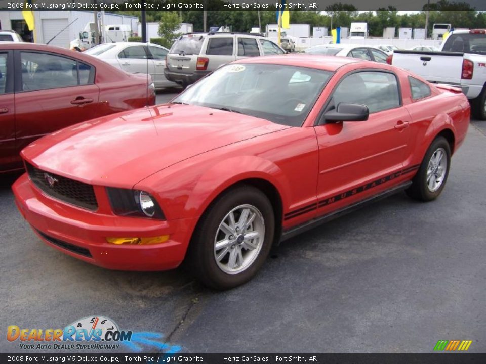 2008 Ford Mustang V6 Deluxe Coupe Torch Red / Light Graphite Photo #1